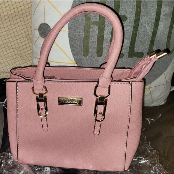 Yrendy elegant Pink zip tote w adjustable on off shoulder strap - Picture 2 of 5